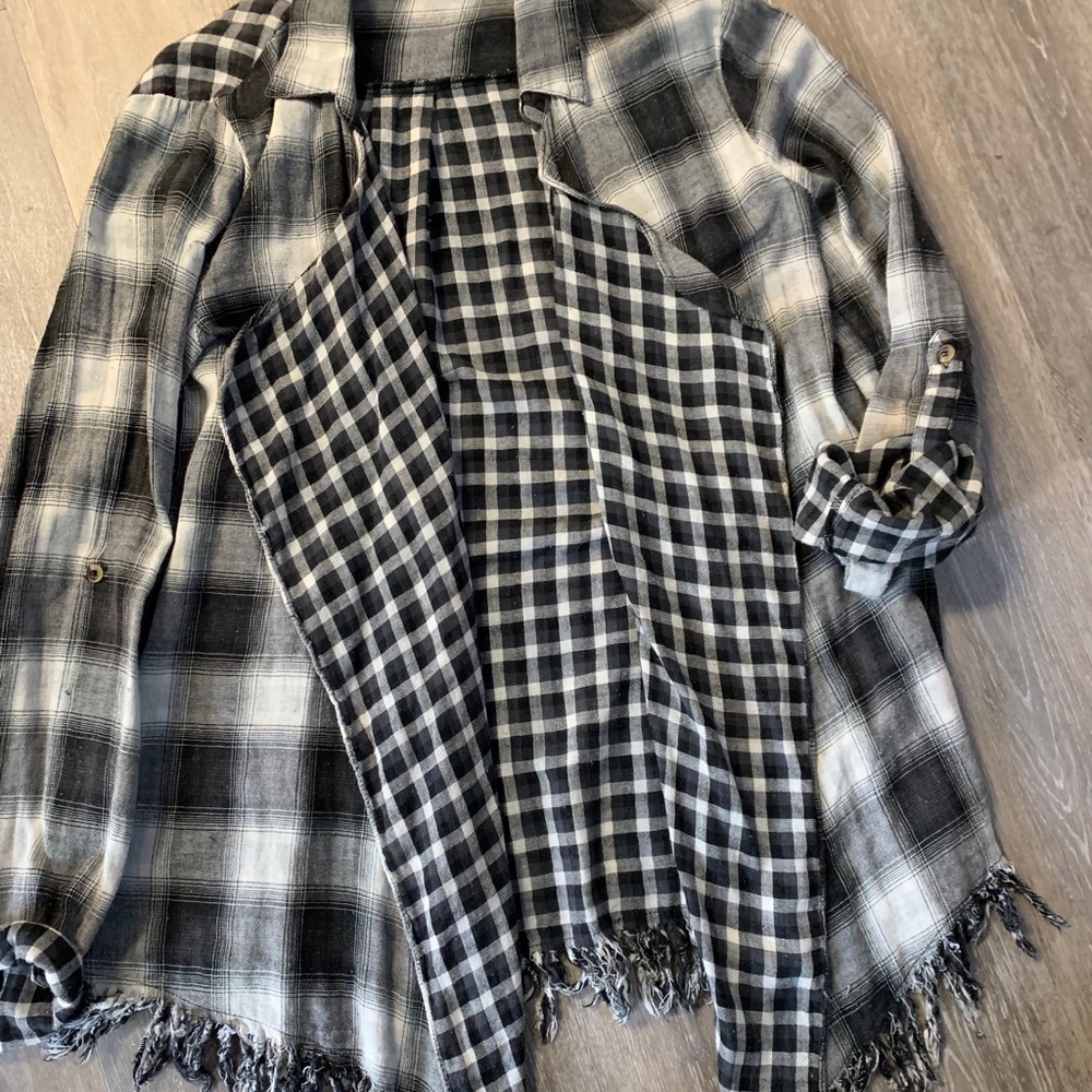Plaid shirt jacket